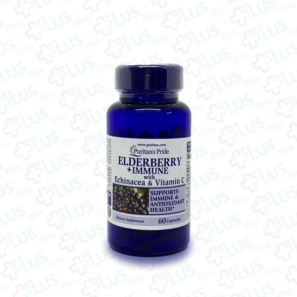 Viên uống tăng đề kháng Elderberry kết hợp với Echinacea và Vitamin C Puritan’s Pride 60 viên