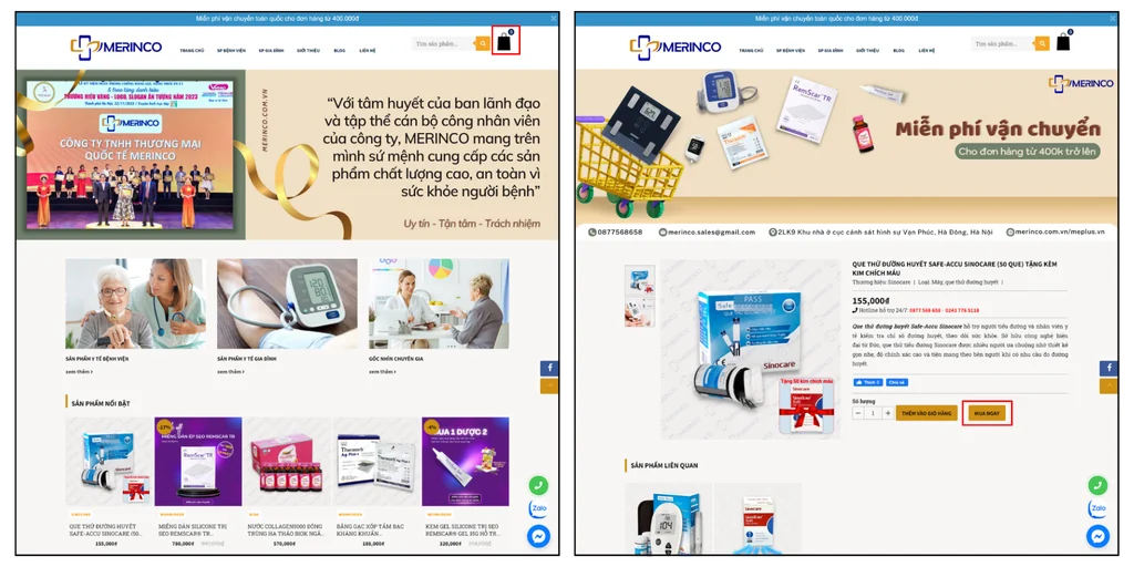 Hướng dẫn mua hàng bước 2