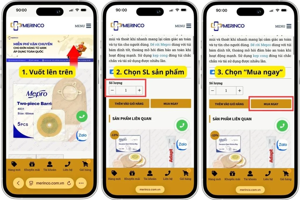 Hướng dẫn mua hàng hậu môn nhân tạo