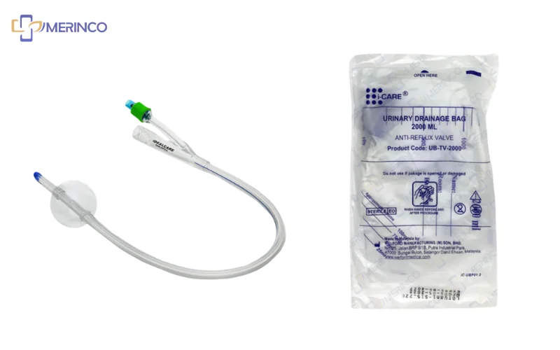 sonde thông tiểu Foley và túi đựng nước tiểu