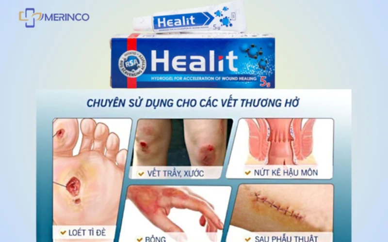Gel bôi vết thương hở