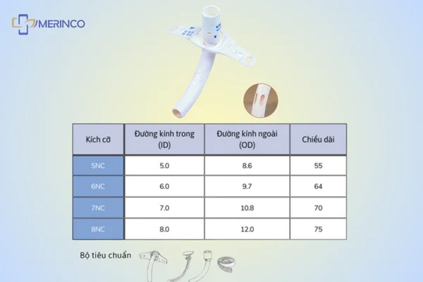 Ống mở khí quản không bóng, có cửa sổ