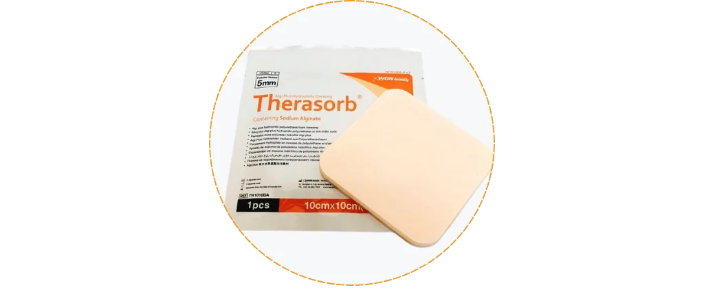 Hướng dẫn sử dụng Gạc xốp vết thương Therasorb Algi Plus Hydrophilic
