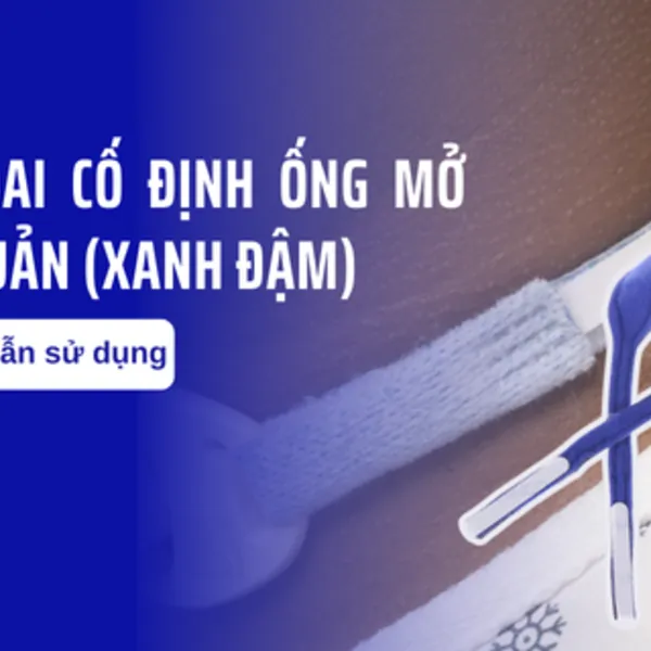 Hướng dẫn sử dụng dây đai cố định ống mở khí quản (xanh đậm)
