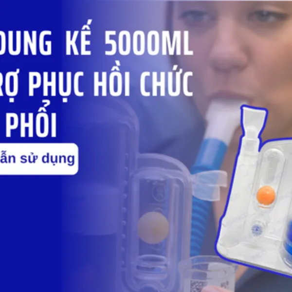 Hướng dẫn sử dụng Phế dung kế tập thở 5000ml Seasight