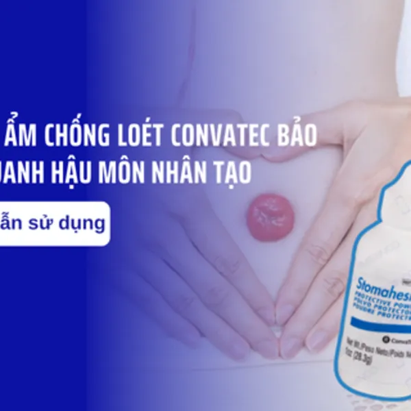 Hướng dẫn sử dụng bột hút ẩm chống loét ConvaTec bảo vệ da quanh hậu môn nhân tạo
