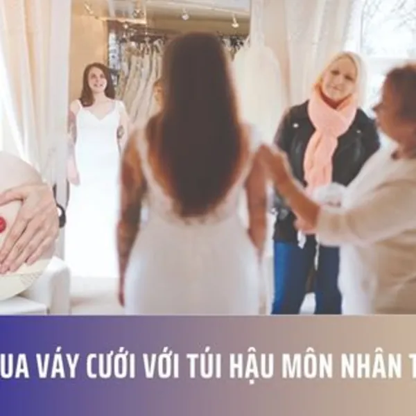 Mua váy cưới với túi hậu môn nhân tạo