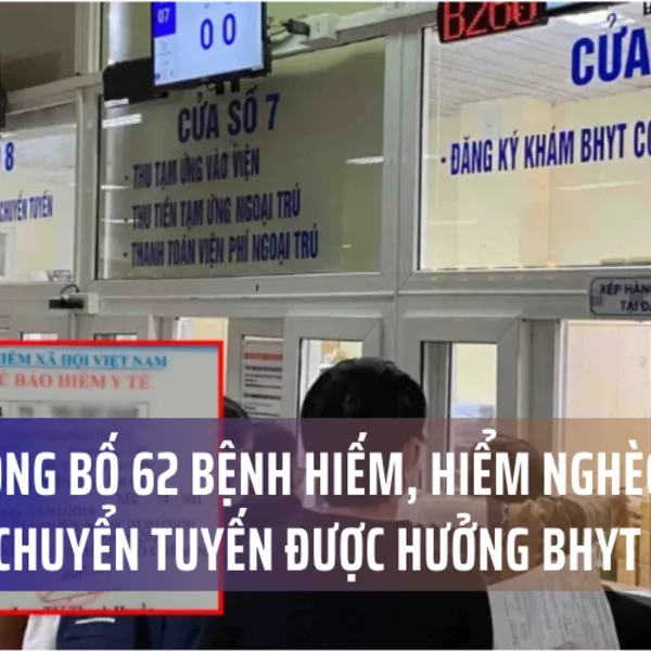 Bộ Y tế công bố 62 bệnh hiếm, hiểm nghèo không cần giấy chuyển tuyến được hưởng BHYT 100%