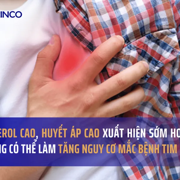 Cholesterol cao và huyết áp cao xuất hiện sớm có thể làm tăng nguy cơ mắc bệnh tim