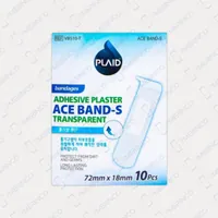Băng keo cá nhân trong suốt Ace-band Transparent 72mmx18mm (hộp 10 miếng)