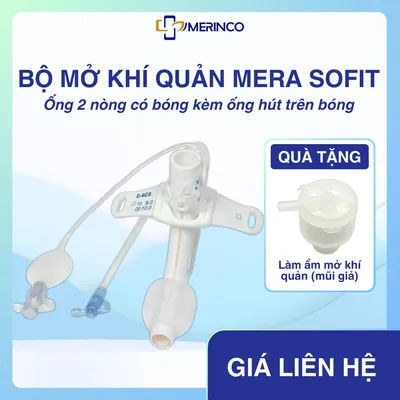 Ống mở khí quản 2 nòng có bóng kèm ống hút trên bóng MERA SOFIT D-CS