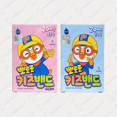 Băng keo cá nhân in hình Pororo dành cho trẻ em (1 hộp)