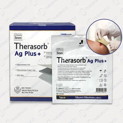 Gạc xốp tẩm bạc kháng khuẩn Therasorb® Ag Plus, hút dịch tiết vết thương (1 miếng)