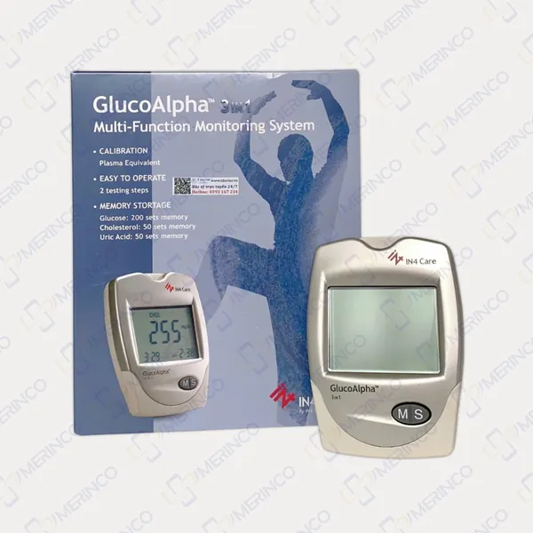 Máy đo đường huyết, mỡ máu, gút 3 trong 1 GlucoAlpha - IN4 Care