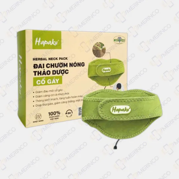 Đai chườm thảo dược cổ gáy làm nóng bằng điện Hapaku