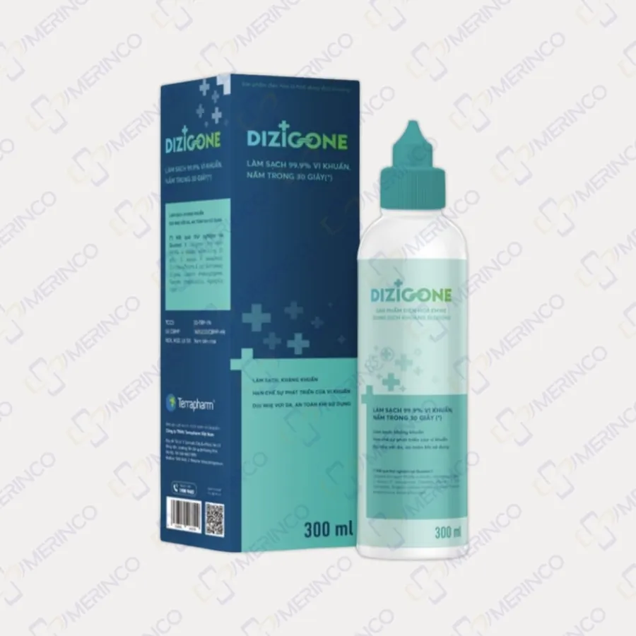 Dung dịch kháng khuẩn Dizigone rửa vết thương, làm sạch vi khuẩn, khử mùi 300ml