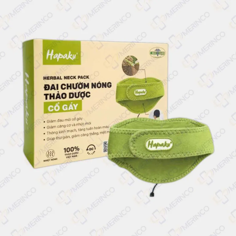 Đai chườm thảo dược cổ gáy làm nóng bằng điện Hapaku