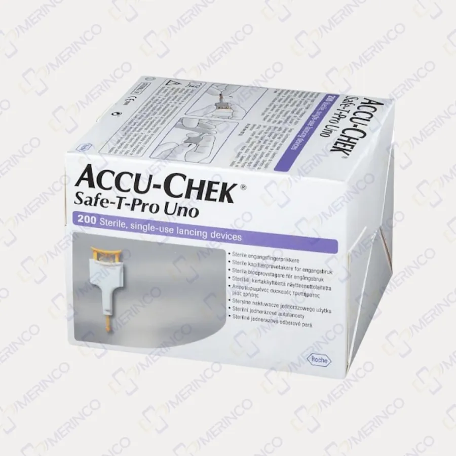Thiết bị lấy máu tích hợp kim Accu-Chek Safe-T-Pro Uno (200 chiếc)